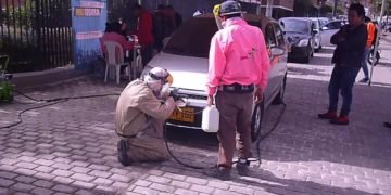 Marcación de autopartes en la localidad de Rafael Uribe Uribe