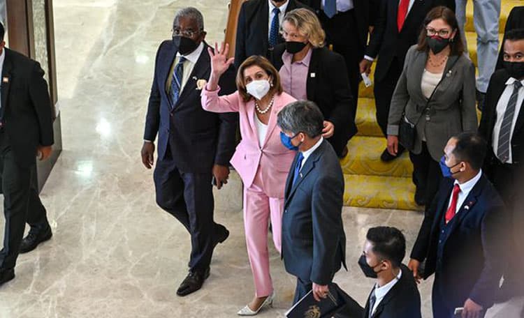 Nancy Pelosi llega a Taiwán