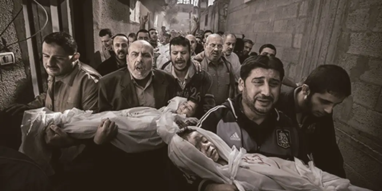 imágenes desgarradoras del ataque israelí a los palestinos en la franja de gaza